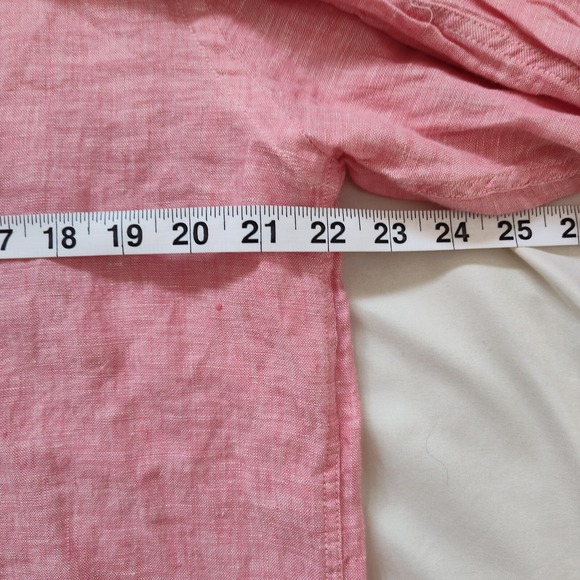 Scotch & Soda Mens Size XXL Pink Linen Button Up Long Sleeve Shirt - Picture 5 of 12